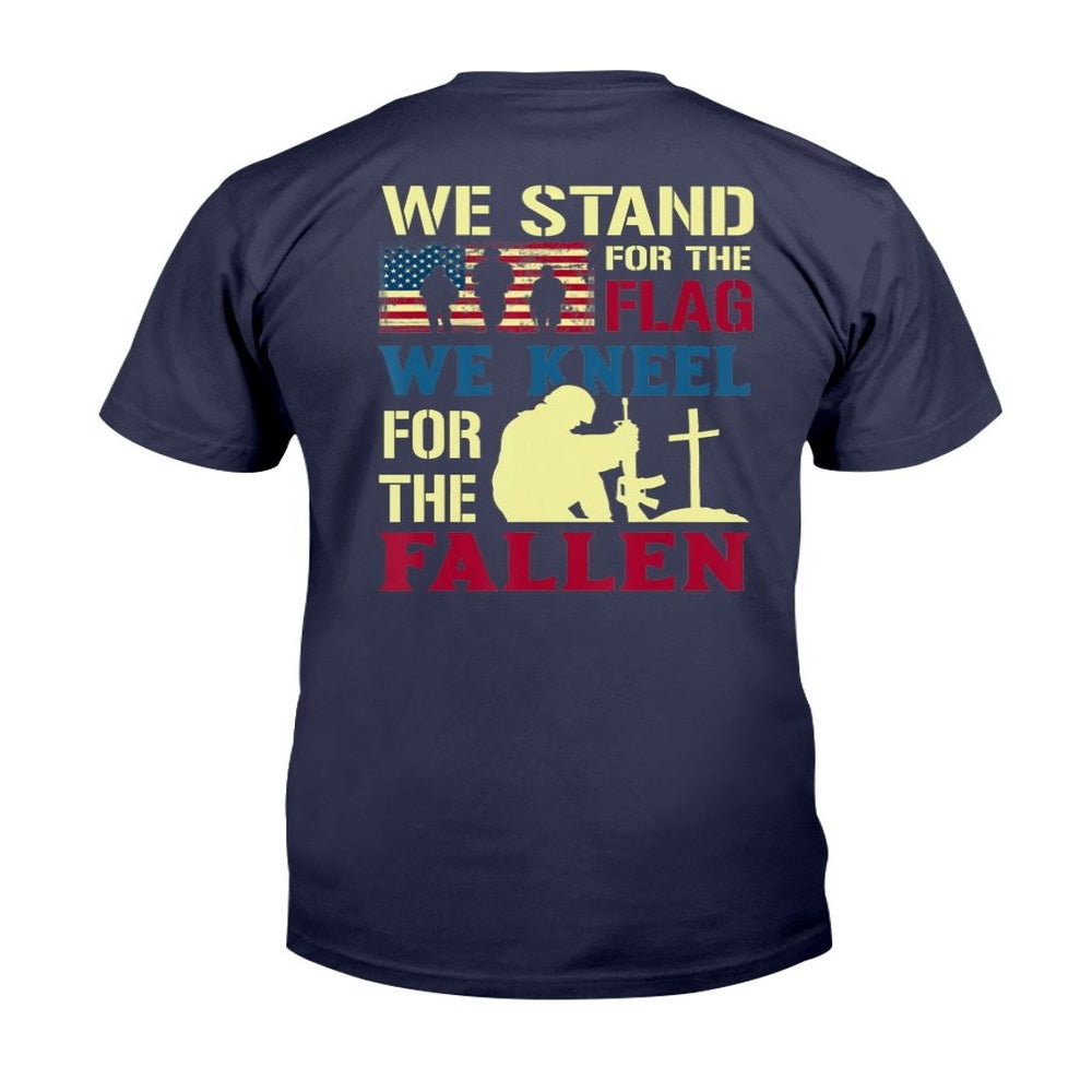 Veteran Tee Shirts, Veteran Shirt We Stand For The Flag We Kneel For The Fallen T-Shirt, Veterans Day Shirts