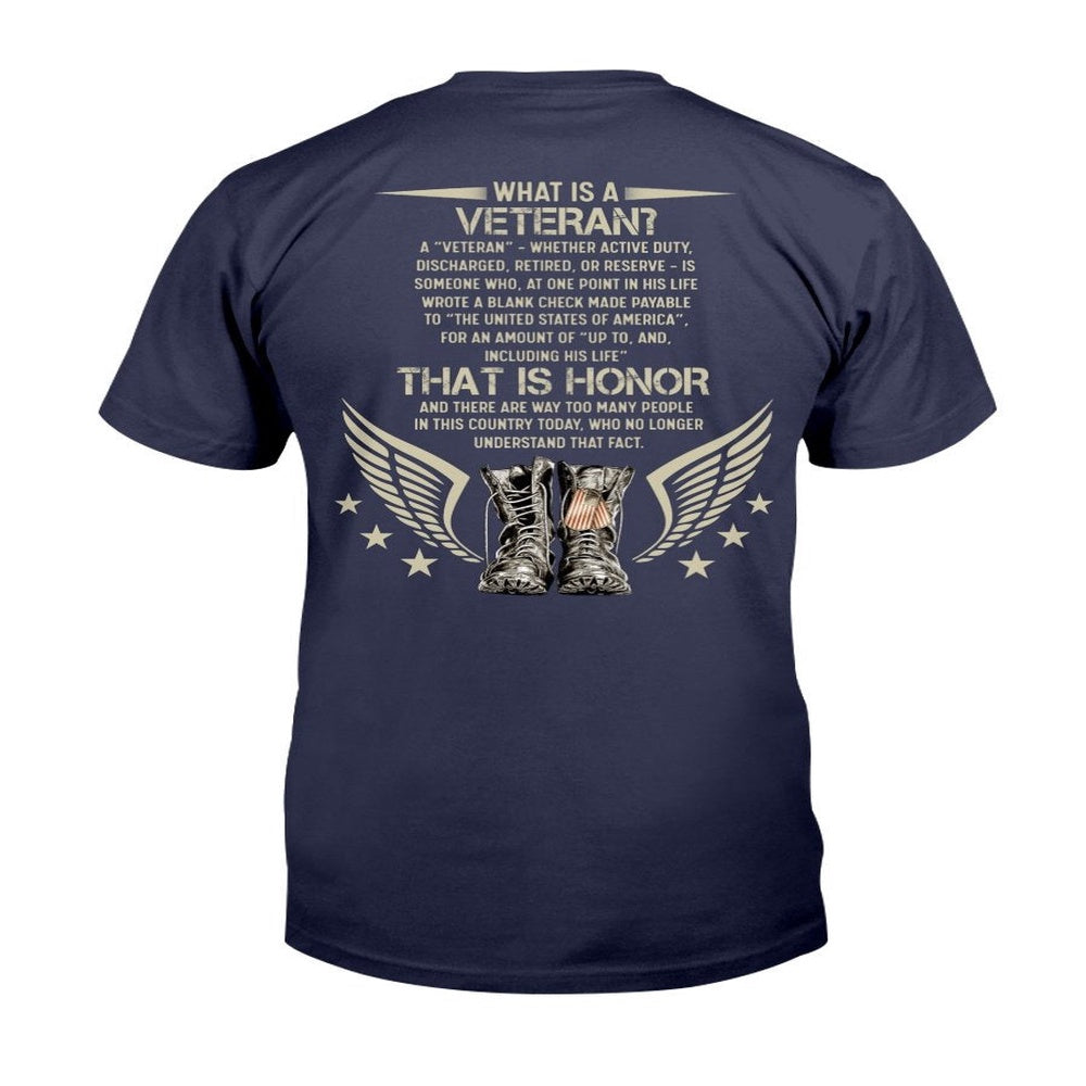 Veteran Tee Shirts, What Is A Veteran That Is Honor And There Are Way Too Many People T-Shirt, Veterans Day Shirts