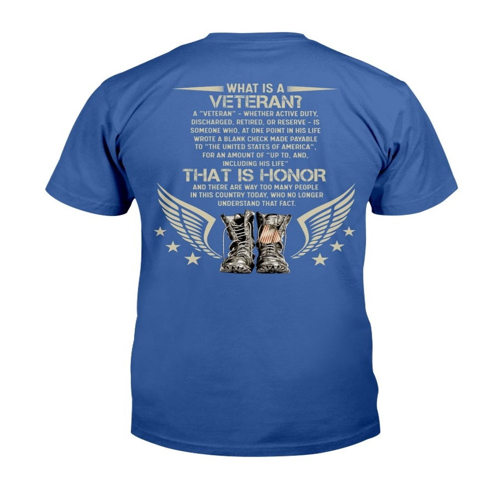 Veteran Tee Shirts, What Is A Veteran That Is Honor And There Are Way Too Many People T-Shirt, Veterans Day Shirts
