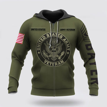 Us Army Hoodie, Veteran US Army Style Custom Hoodie
