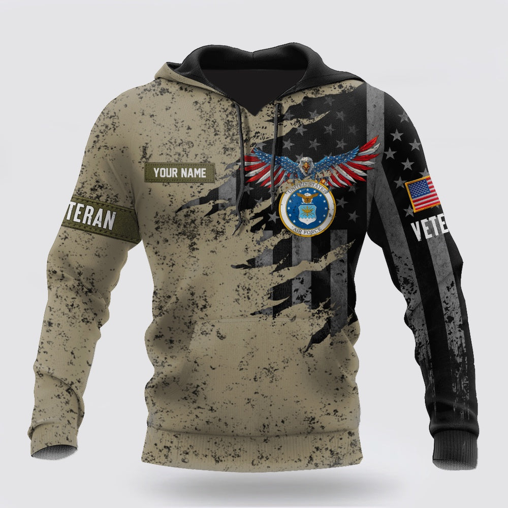 Us Air Force Hoodie, Veteran Us Air Force In My Heart 3D Hoodie For Men And Women Hoodie