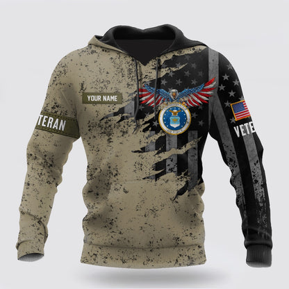 Us Air Force Hoodie, Veteran Us Air Force In My Heart 3D Hoodie For Men And Women Hoodie