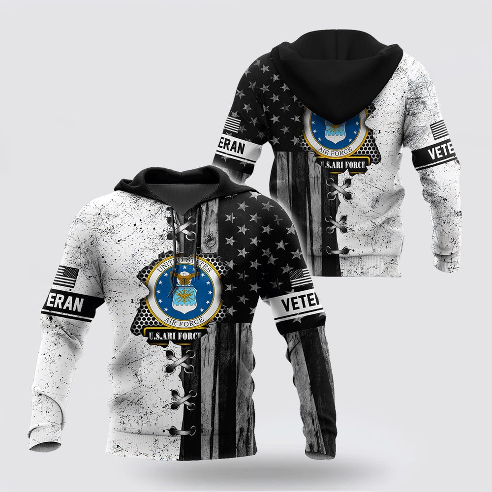 Us Air Force Hoodie, Veteran Us Air Force In My Heart 3D Shirts For Men And Women