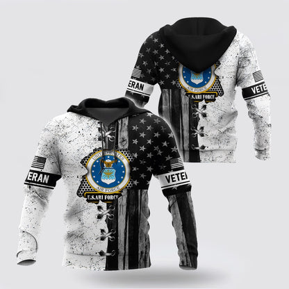 Us Air Force Hoodie, Veteran Us Air Force In My Heart 3D Shirts For Men And Women