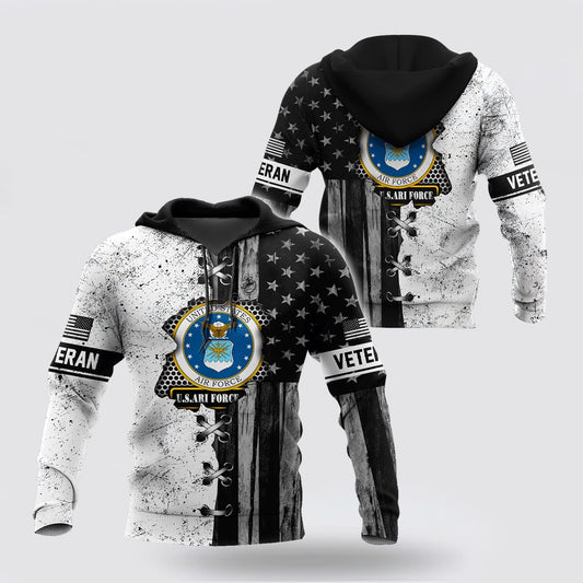 Us Air Force Hoodie, Veteran Us Air Force In My Heart 3D Shirts For Men And Women
