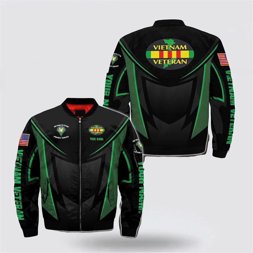Veterans Bomber Jacket, Custom Name Vietnam Veteran Bomber Jacket