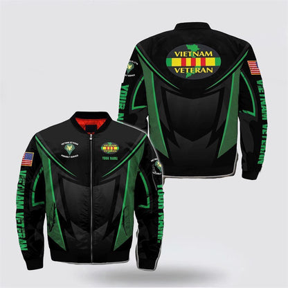 Veterans Bomber Jacket, Custom Name Vietnam Veteran Bomber Jacket