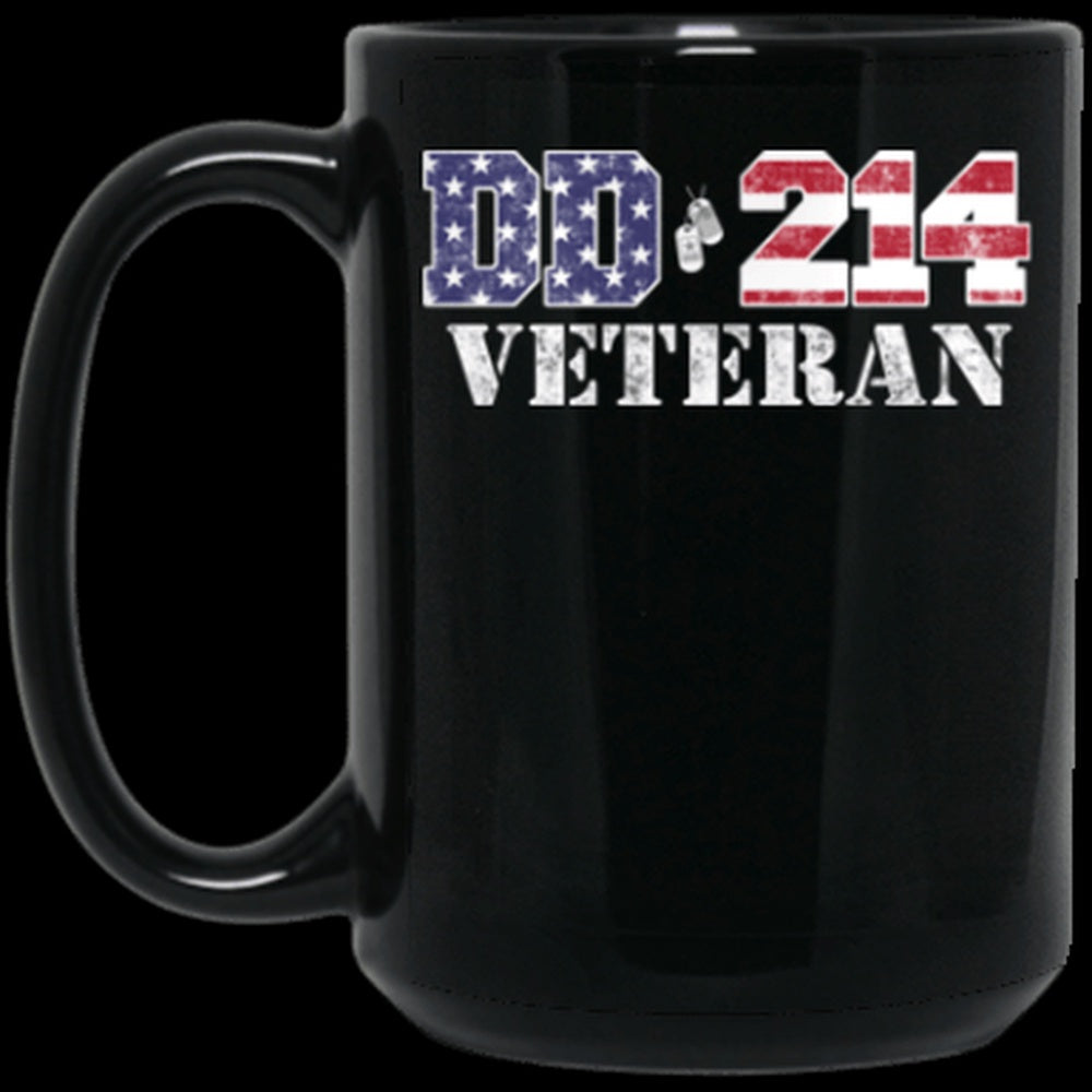 Veterans Mug, DD 214 Army Veteran Black Mug