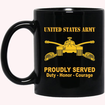 Veterans Mug, U.S Army Armor Branch Black Mug