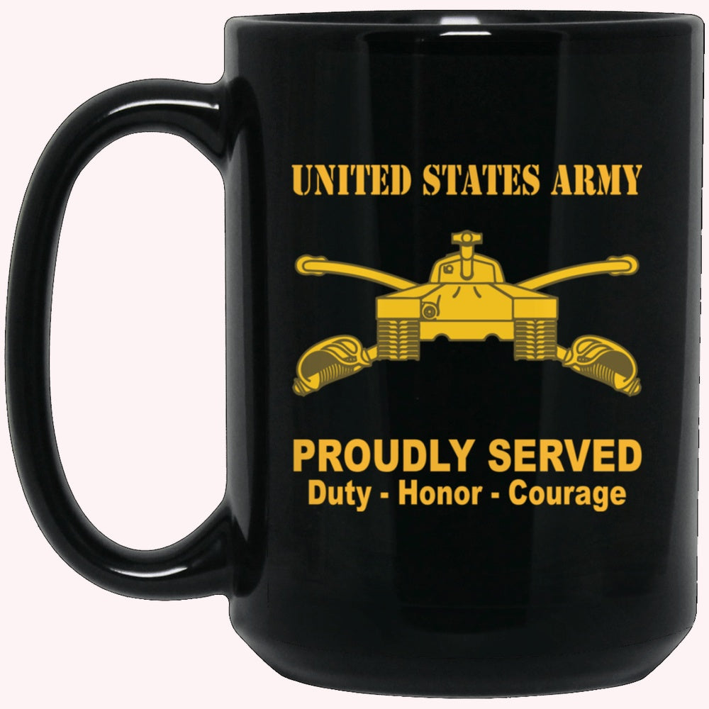 Veterans Mug, U.S Army Armor Branch Black Mug