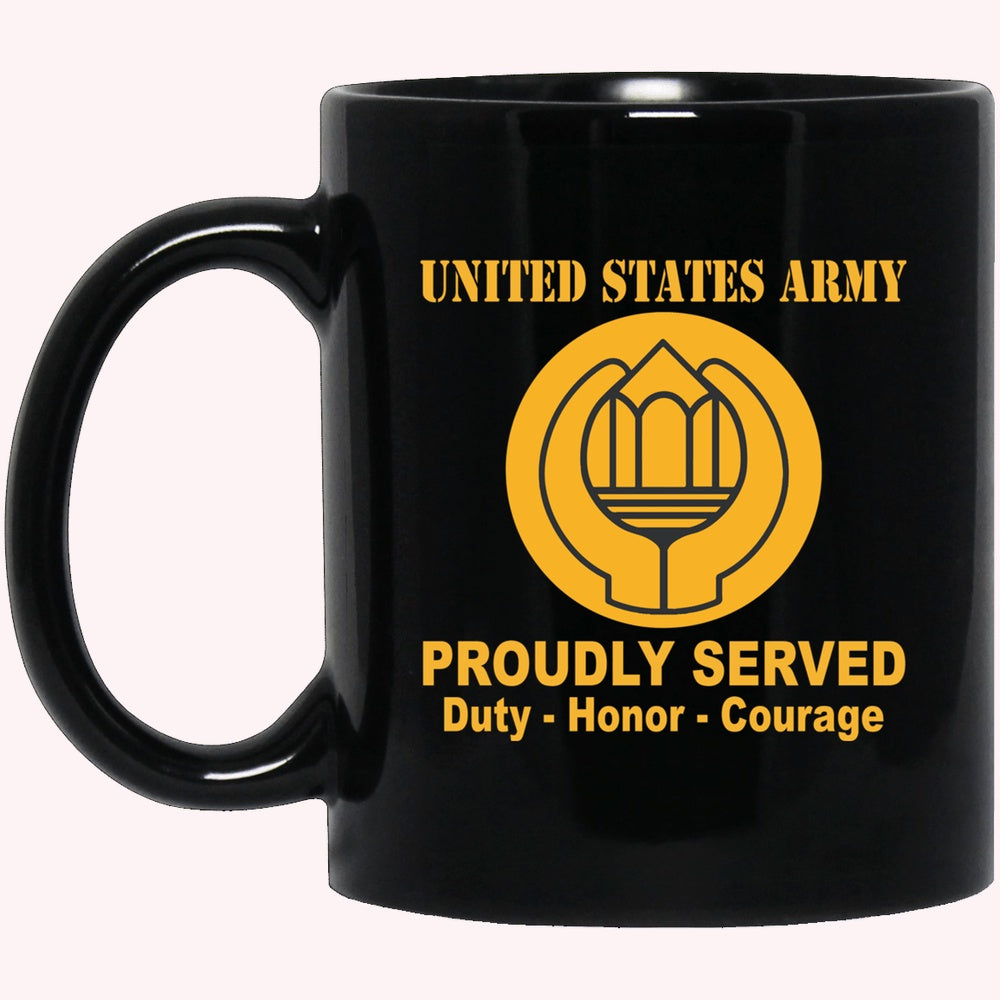 Veterans Mug, U.S Army Chaplain Assistant Black Mug