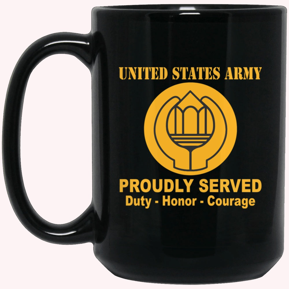 Veterans Mug, U.S Army Chaplain Assistant Black Mug