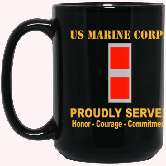 Veterans Mug, USMC W-3 Chief Warrant Officer 3 CW3 CW3 Warrant Officer Ranks Proudly Served Core Values Black Mug