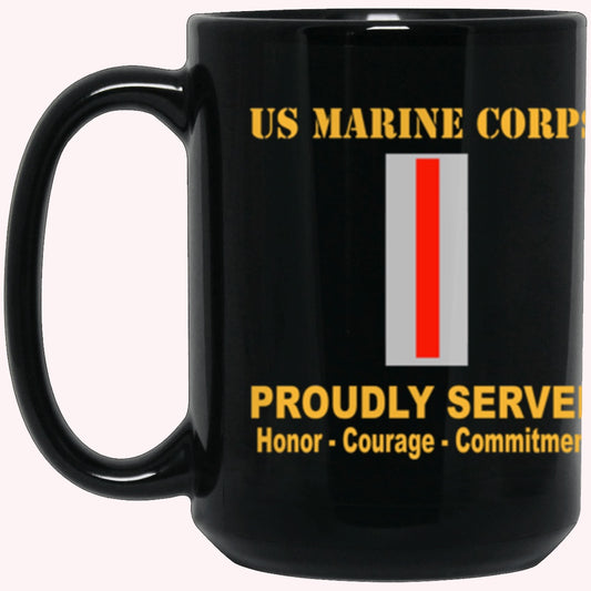 Veterans Mug, USMC W-5 Chief Warrant Officer 5 CW5 CW5 Warrant Officer Ranks Proudly Served Core Values Black Mug