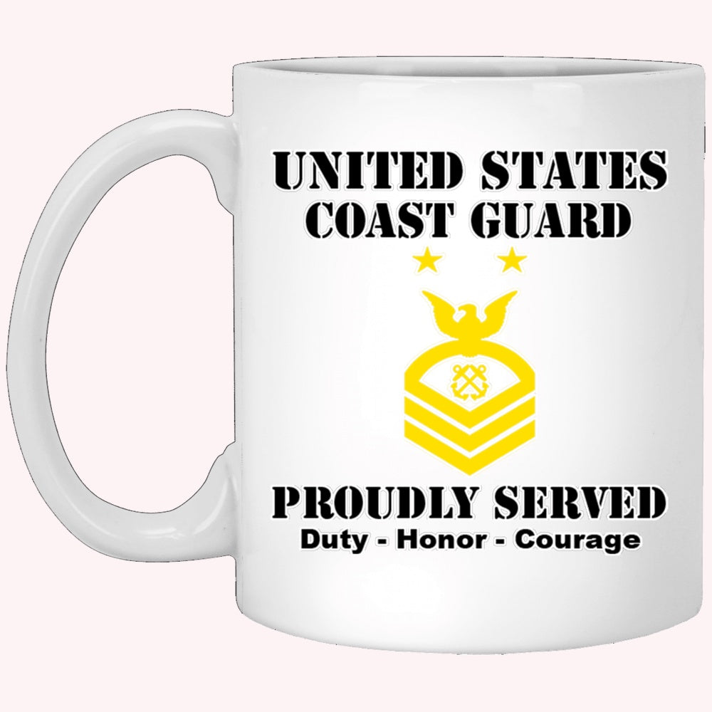 Veterans Mug, US Coast Guard E-9 Master Chief Petty Officer E9 MCPO Chief Petty Officer Ranks White Coffee Mug