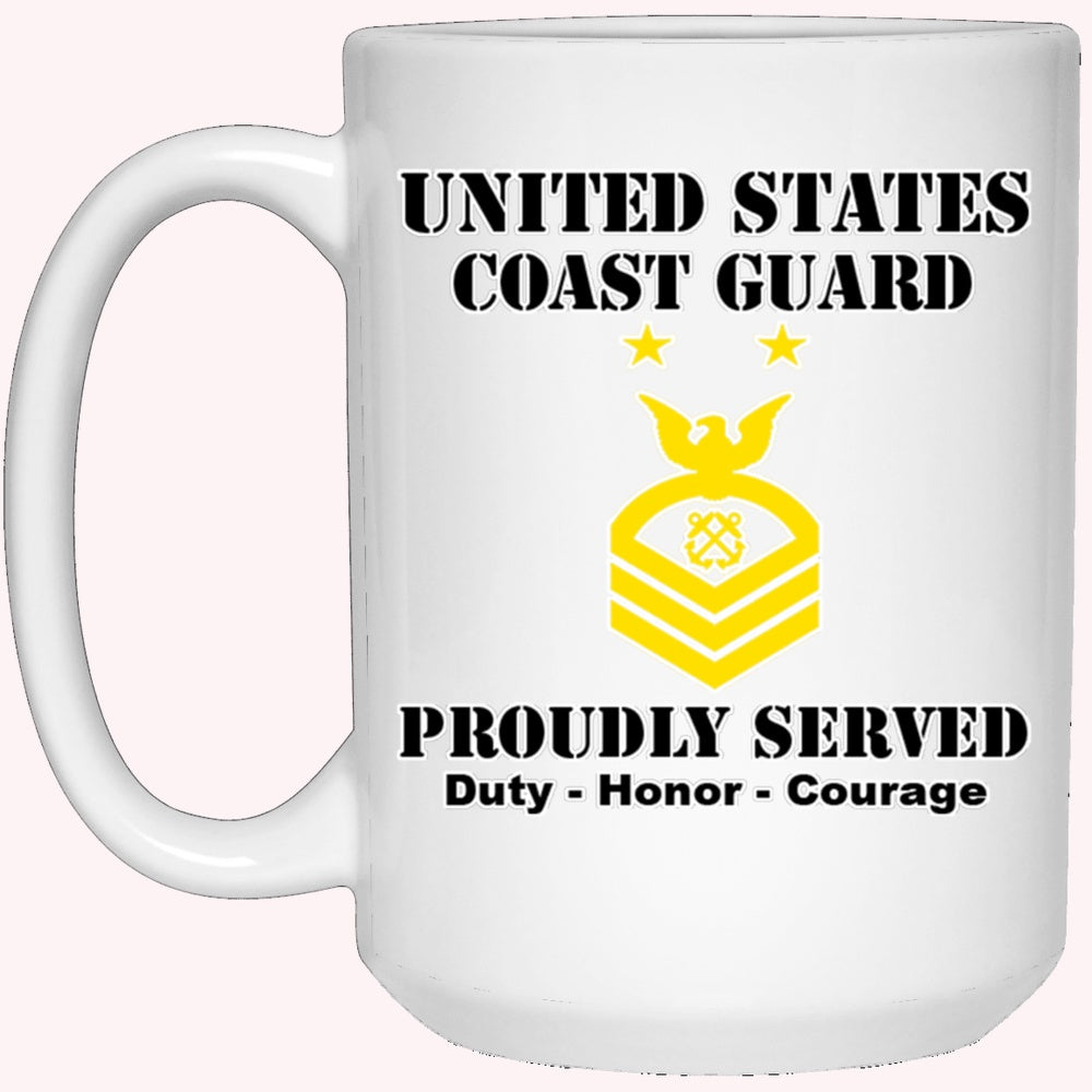 Veterans Mug, US Coast Guard E-9 Master Chief Petty Officer E9 MCPO Chief Petty Officer Ranks White Coffee Mug