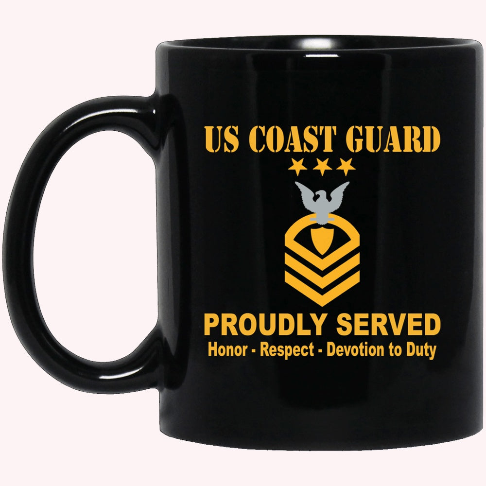 Veterans Mug, US Coast Guard E-9 Master Chief Petty Officer Of The Coast Guard E9 MCPOC Chief Petty Officer Black Mug