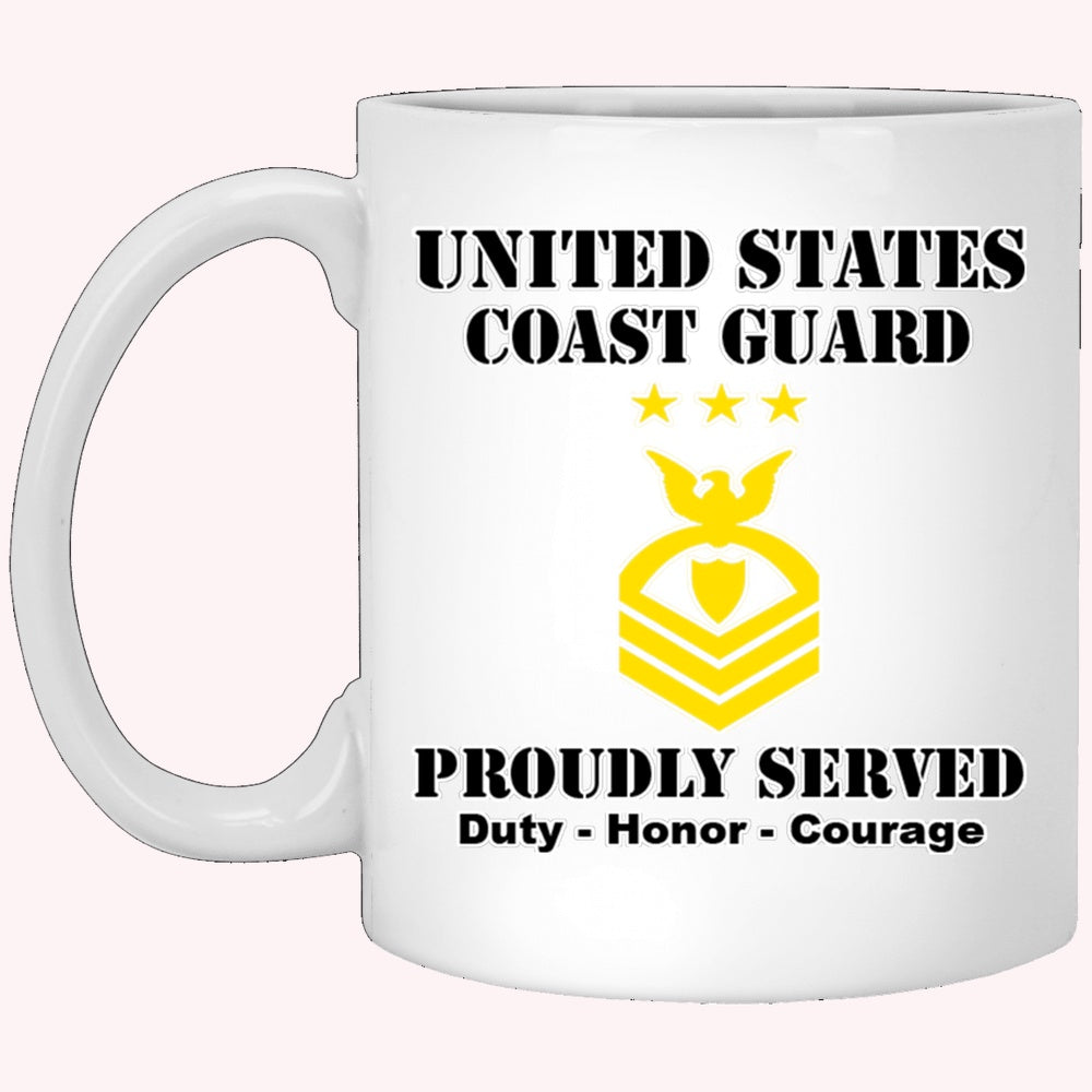 Veterans Mug, US Coast Guard E-9 Master Chief Petty Officer Of The Coast Guard E9 MCPOC Chief Petty Officer (Special) Ranks White Coffee Mug