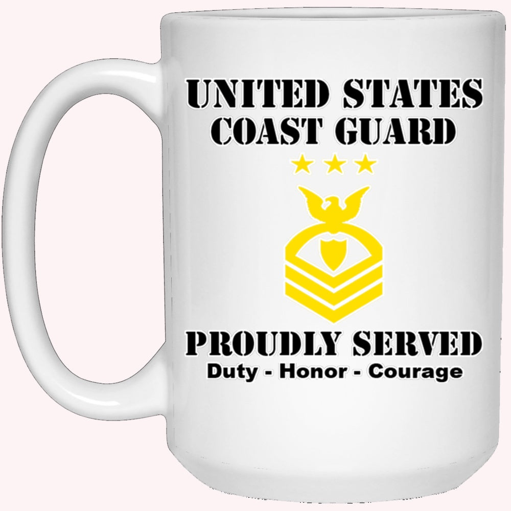 Veterans Mug, US Coast Guard E-9 Master Chief Petty Officer Of The Coast Guard E9 MCPOC Chief Petty Officer (Special) Ranks White Coffee Mug