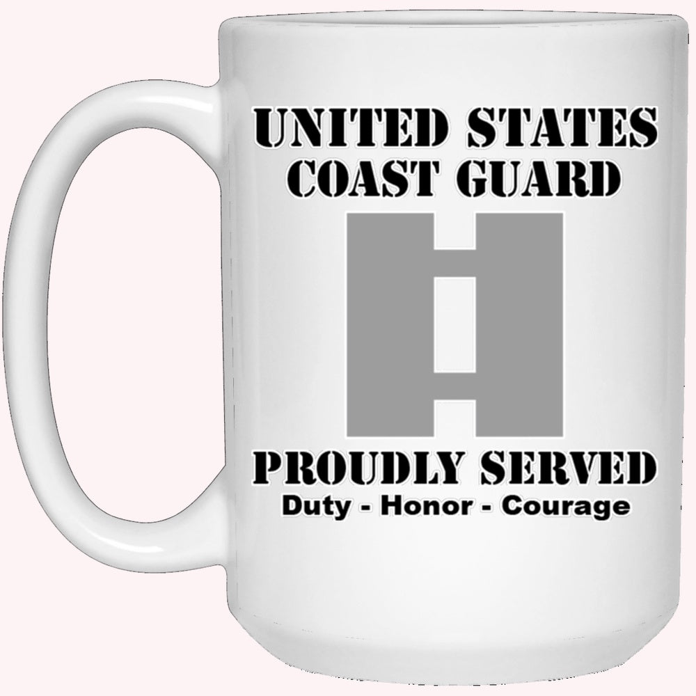 Veterans Mug, US Coast Guard O-3 Lieutenant O3 LT Junior Officer Ranks White Coffee Mug