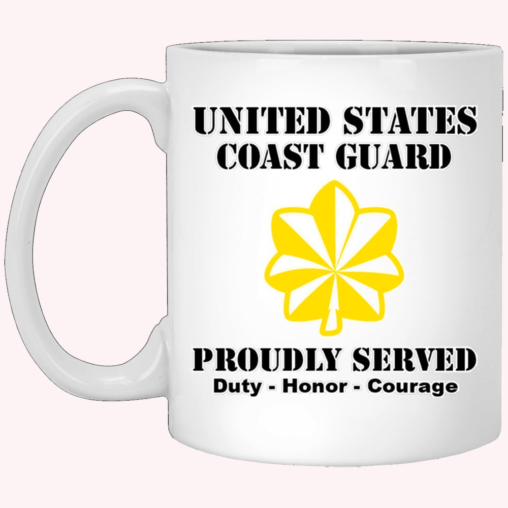 Veterans Mug, US Coast Guard O-4 Lieutenant Commander O4 LCDR Junior Officer Ranks White Coffee Mug