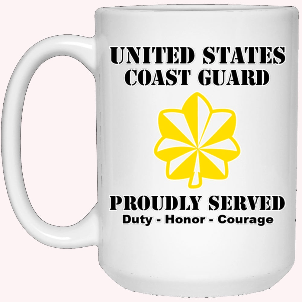 Veterans Mug, US Coast Guard O-4 Lieutenant Commander O4 LCDR Junior Officer Ranks White Coffee Mug