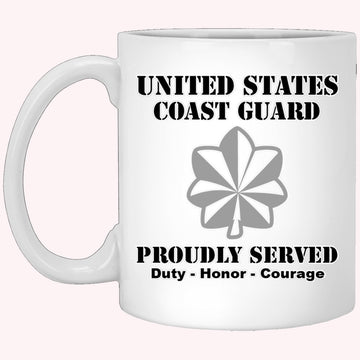 Veterans Mug, US Coast Guard O-5 Commander O5 CDR Senior Officer Ranks White Coffee Mug