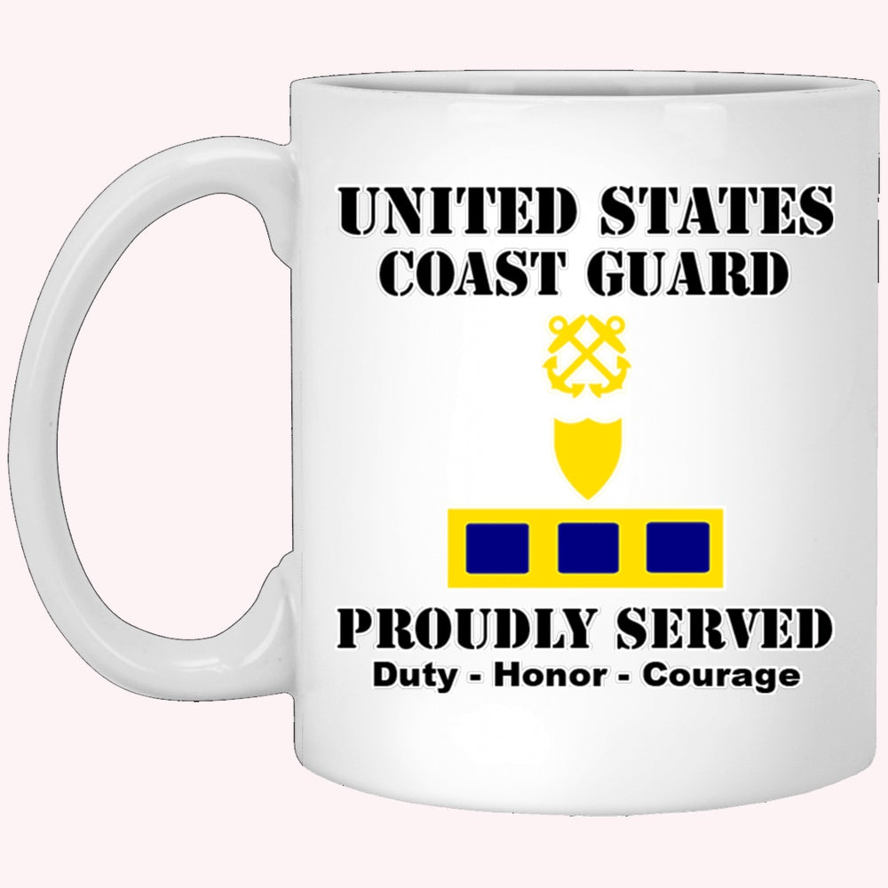 Veterans Mug, US Coast Guard W-2 Chief Warrant Officer 2 W2 CWO-2 Chief Warrant Officer White Coffee Mug