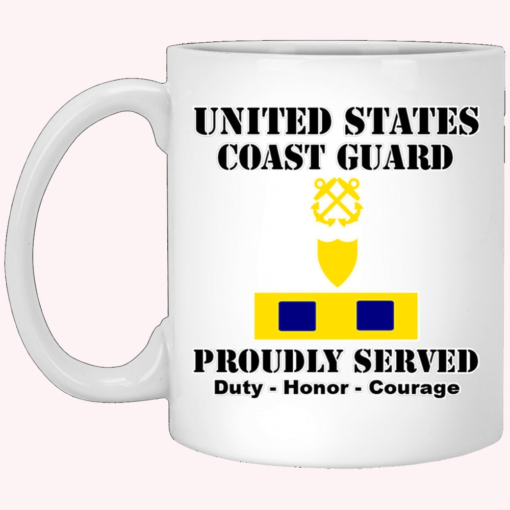 Veterans Mug, US Coast Guard W-3 Chief Warrant Officer 3 W3 CWO-3 Chief Warrant Officer White Coffee Mug