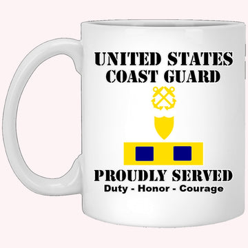 Veterans Mug, US Coast Guard W-3 Chief Warrant Officer 3 W3 CWO-3 Chief Warrant Officer White Coffee Mug