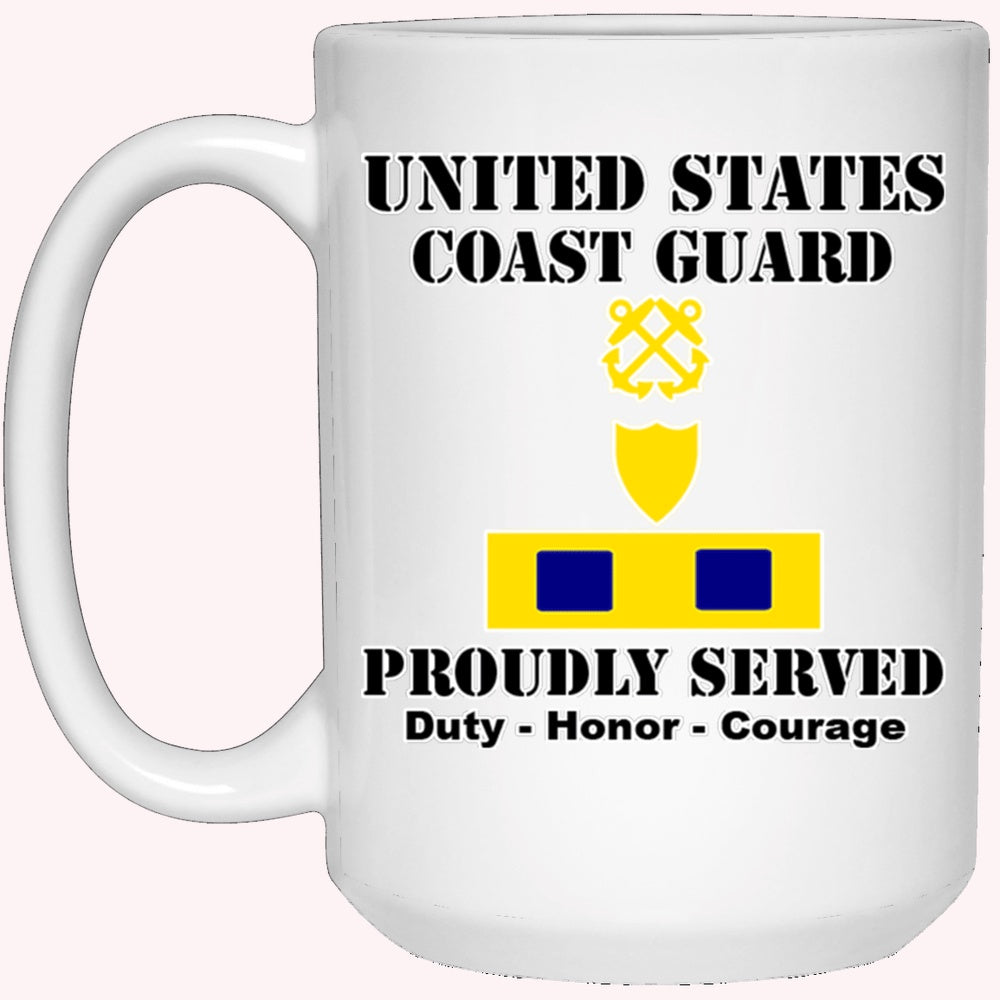 Veterans Mug, US Coast Guard W-3 Chief Warrant Officer 3 W3 CWO-3 Chief Warrant Officer White Coffee Mug