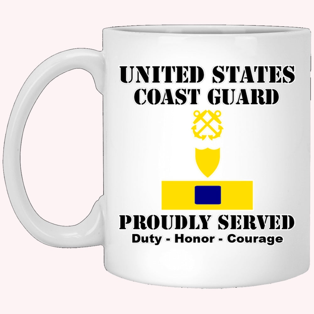Veterans Mug, US Coast Guard W-4 Chief Warrant Officer 4 W4 CWO-4 Chief Warrant Officer White Coffee Mug