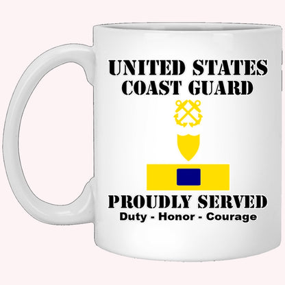 Veterans Mug, US Coast Guard W-4 Chief Warrant Officer 4 W4 CWO-4 Chief Warrant Officer White Coffee Mug