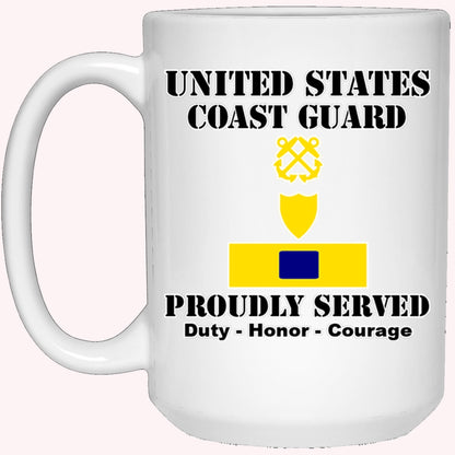 Veterans Mug, US Coast Guard W-4 Chief Warrant Officer 4 W4 CWO-4 Chief Warrant Officer White Coffee Mug