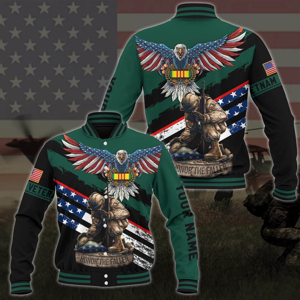 Vietnam Veteran American Eagle Flag Military Ranks Veteran Ranks Custo ...