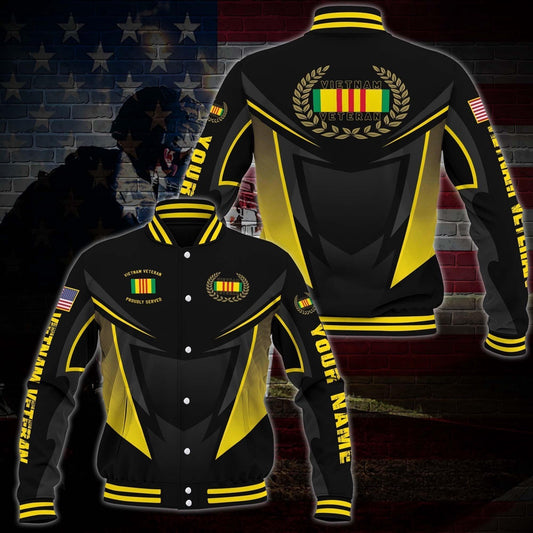 Vietnam Veteran Veteran Military Jacket Baseball Jacket Custom Shirt, Gifts For Veteran