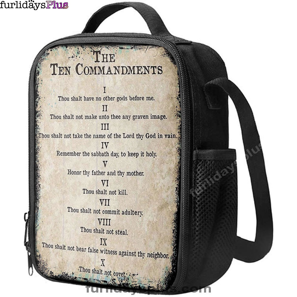 Vintage Ten Commandments Lunchbag Lunchbag, Christian Lunchbag Lunch Bag