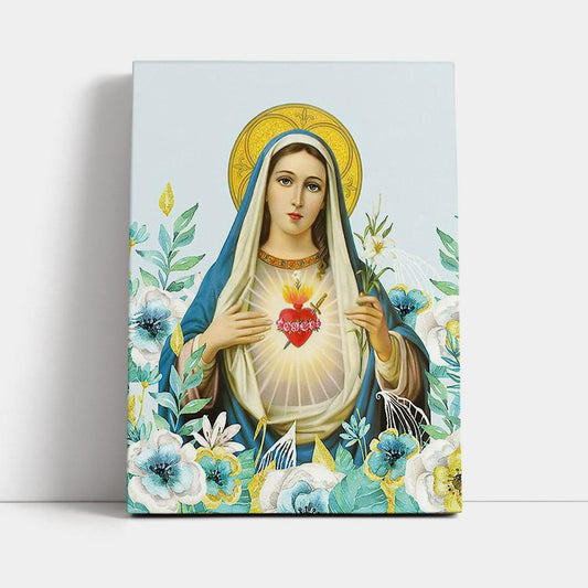 Virgin Mary Picture - Mary Mother Of God Canvas Wall Art - Christian Canvas Wall Art Decor