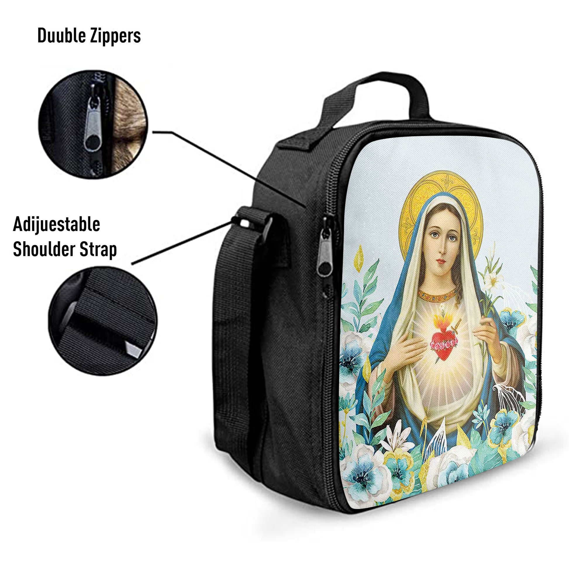 Virgin Mary Picture, Mary Mother Of God Lunchbag Lunch Bag, Christian Lunchbag Lunch Bag