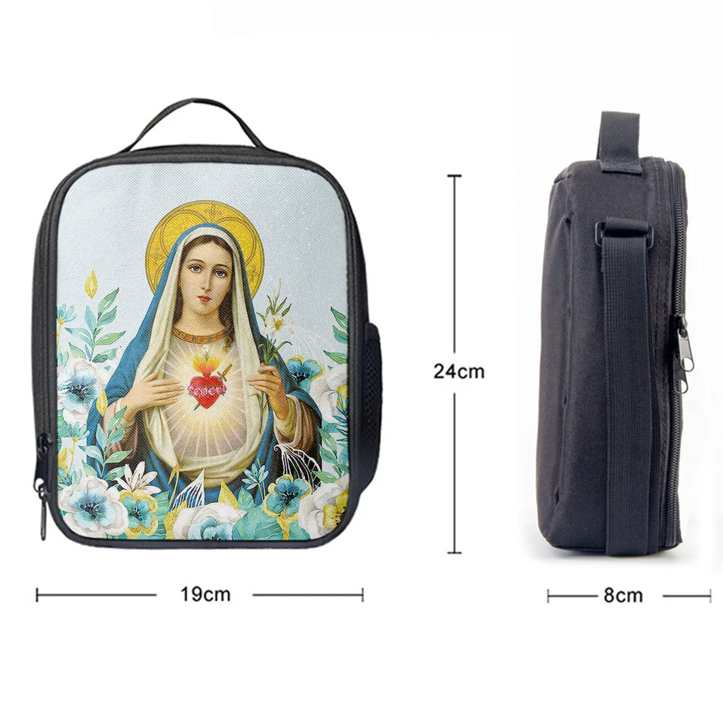 Virgin Mary Picture, Mary Mother Of God Lunchbag Lunch Bag, Christian Lunchbag Lunch Bag