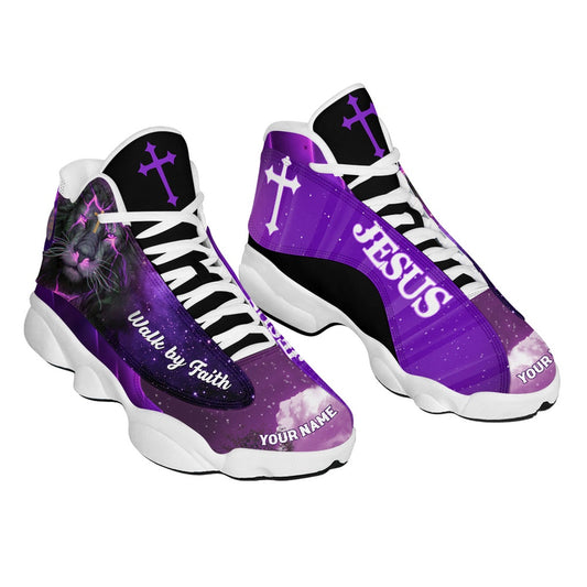 Walk By Faith Jesus Galaxy Basketball Shoes, Jesus Christ Shoes