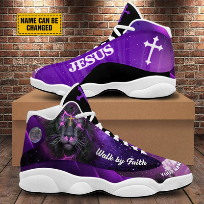 Walk By Faith Jesus Galaxy Basketball Shoes, Jesus Christ Shoes