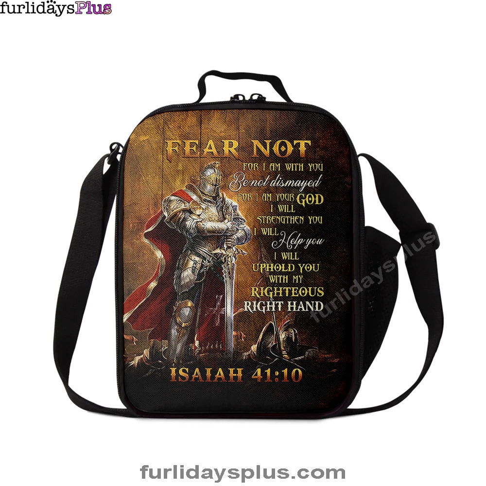 Warrior Jesus Fear Not For I Am With You Lunchbag Lunch Bag, Christian Lunchbag, Bible Verse Lunch Bag