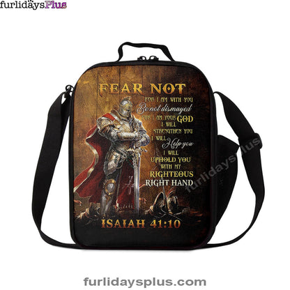 Warrior Jesus Fear Not For I Am With You Lunchbag Lunch Bag, Christian Lunchbag, Bible Verse Lunch Bag