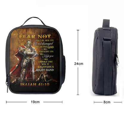 Warrior Jesus Fear Not For I Am With You Lunchbag Lunch Bag, Christian Lunchbag, Bible Verse Lunch Bag