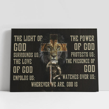 Warrior Lion Of Judah Canvas Warrior Prayer For Protection Canvas Wall Art Print, Christian Gifts Wall Decor