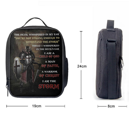 Warrior Of God I Am The Storm Lunch Bag, Christian Art, Bible Verse Lunch Bag