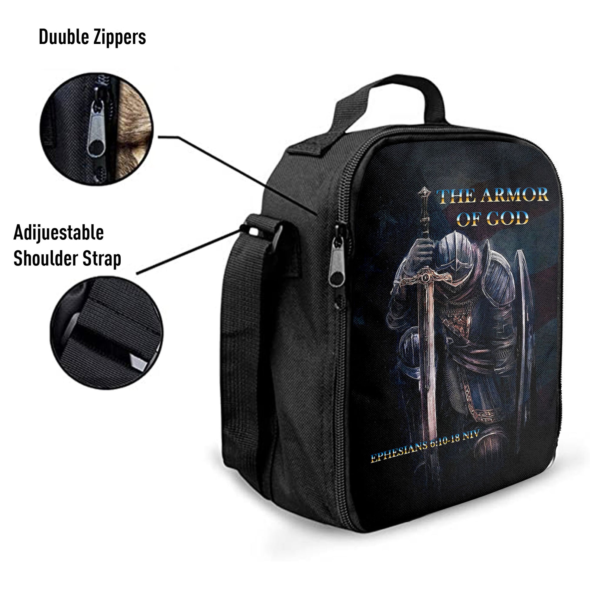 Warrior The Armor Of God Lunchbag Lunch Bag, Jesus Lunchbag, Christian Lunch Bag