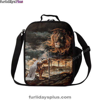 Warrior Women And Lion Of Judah Lunchbag Lunch Bag, Christian Lunchbag, Bible Verse Lunch Bag
