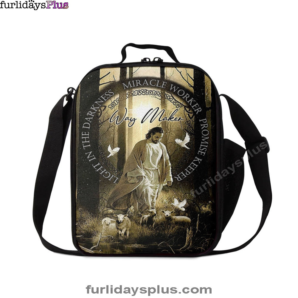 Way Maker Jesus & Lambs Lunchbag Lunch Bag, Jesus Lunchbag Pictures, Christian Lunchbag Lunch Bag
